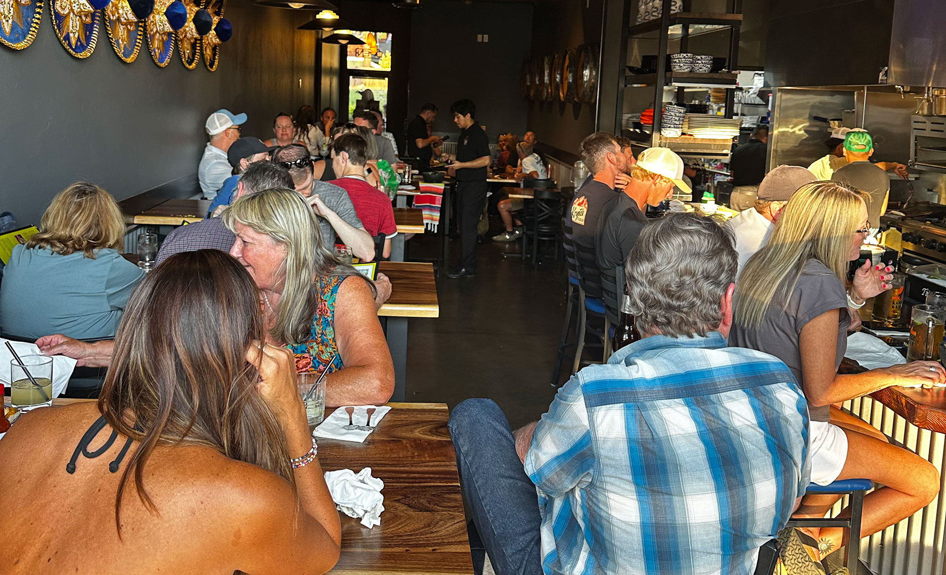 Patrons enjoying a delicious meal